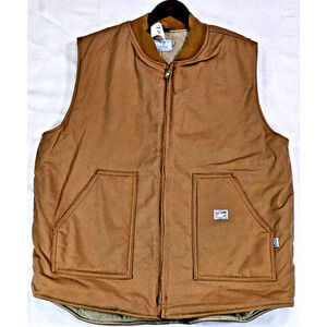 Tyndale FR Quilted Canvas Vest Sz XL K690T Brown Tan Cat 4 Cal 43 NFPA 2112 NWT
